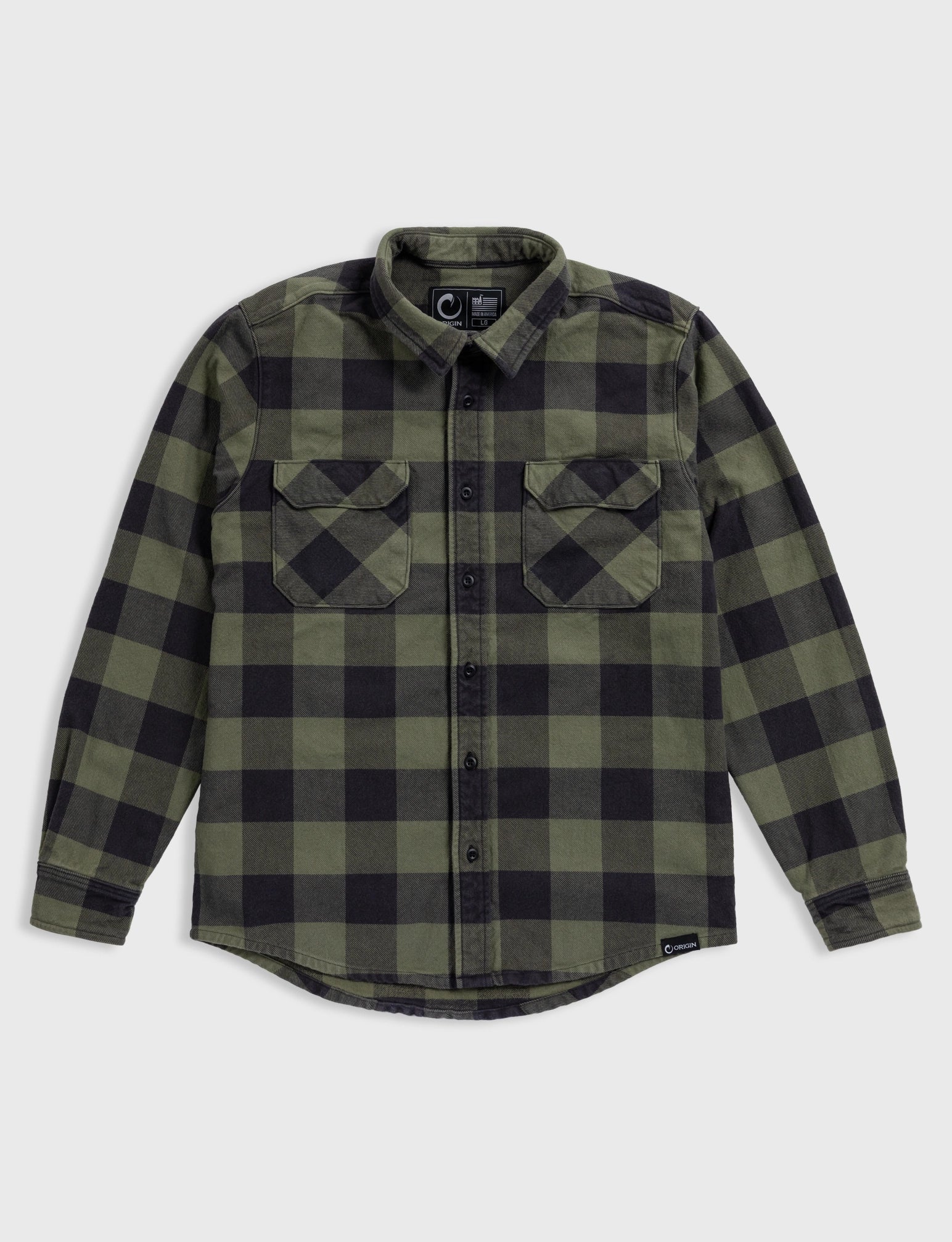 Origin Maine THE HEAVY FLANNEL - OD Green