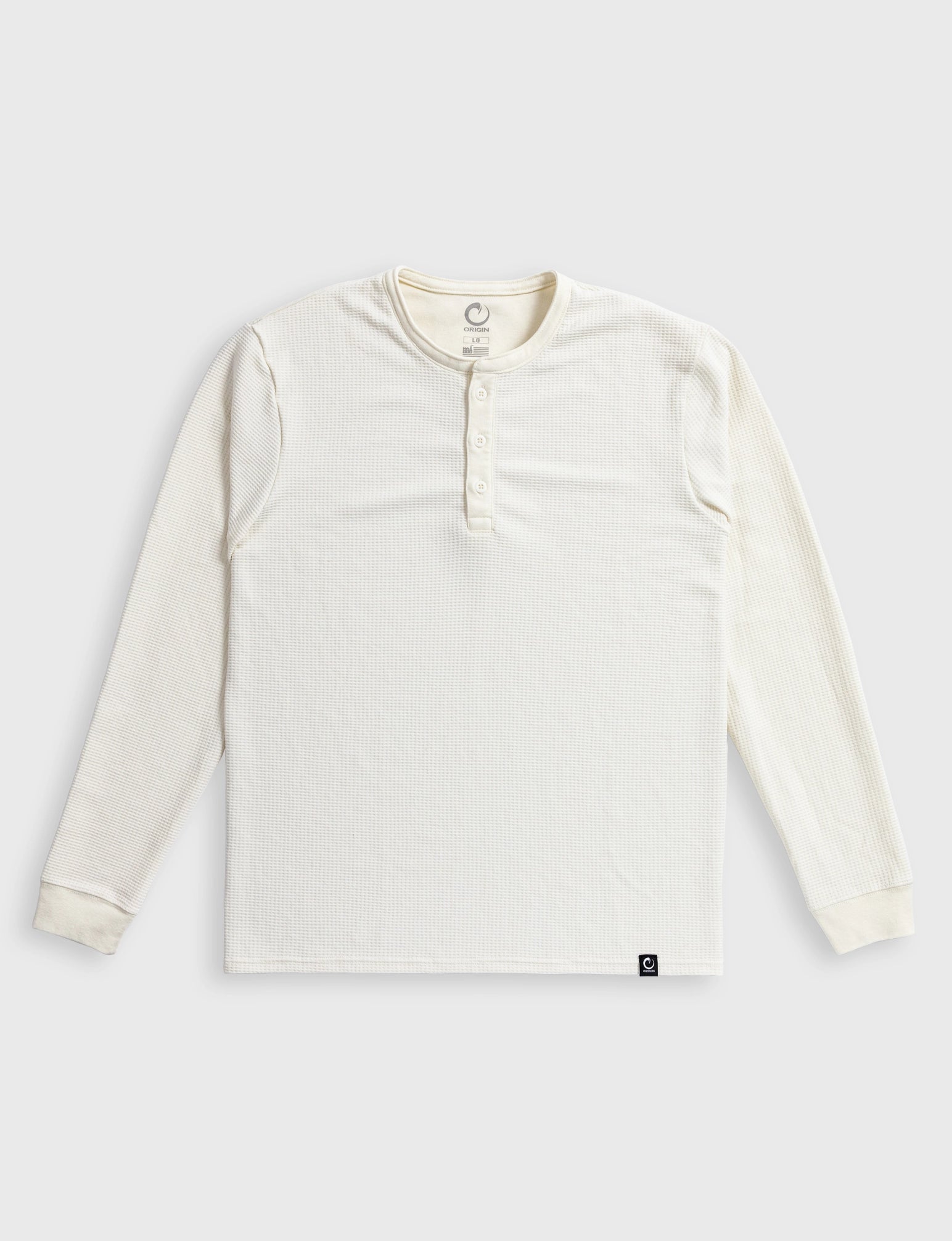 Origin Maine CORE WAFFLE HENLEY - Bone