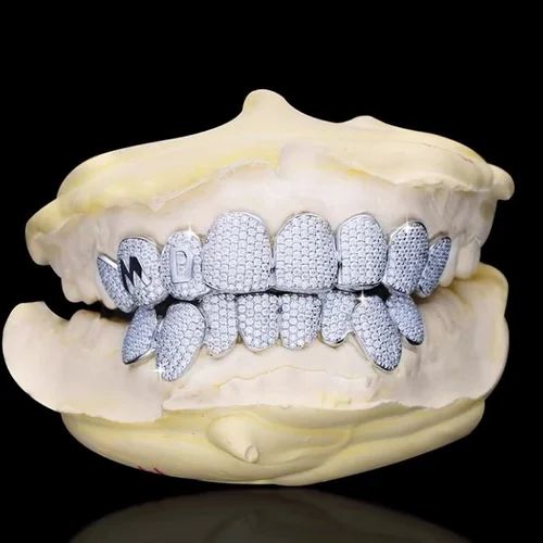 Custom Letter Moissanite Diamond teeth Grillz Hip Hop Jewelry