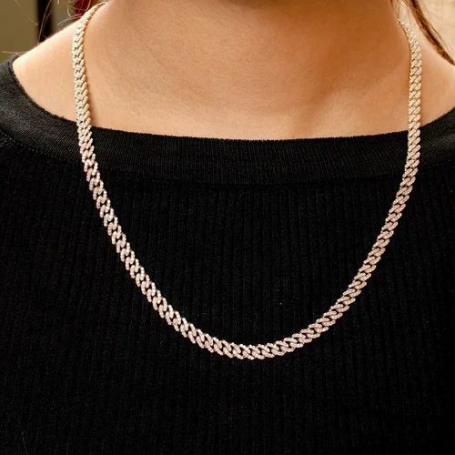 18K Gold Tennis Necklace Hip Hop Jewelry For Women