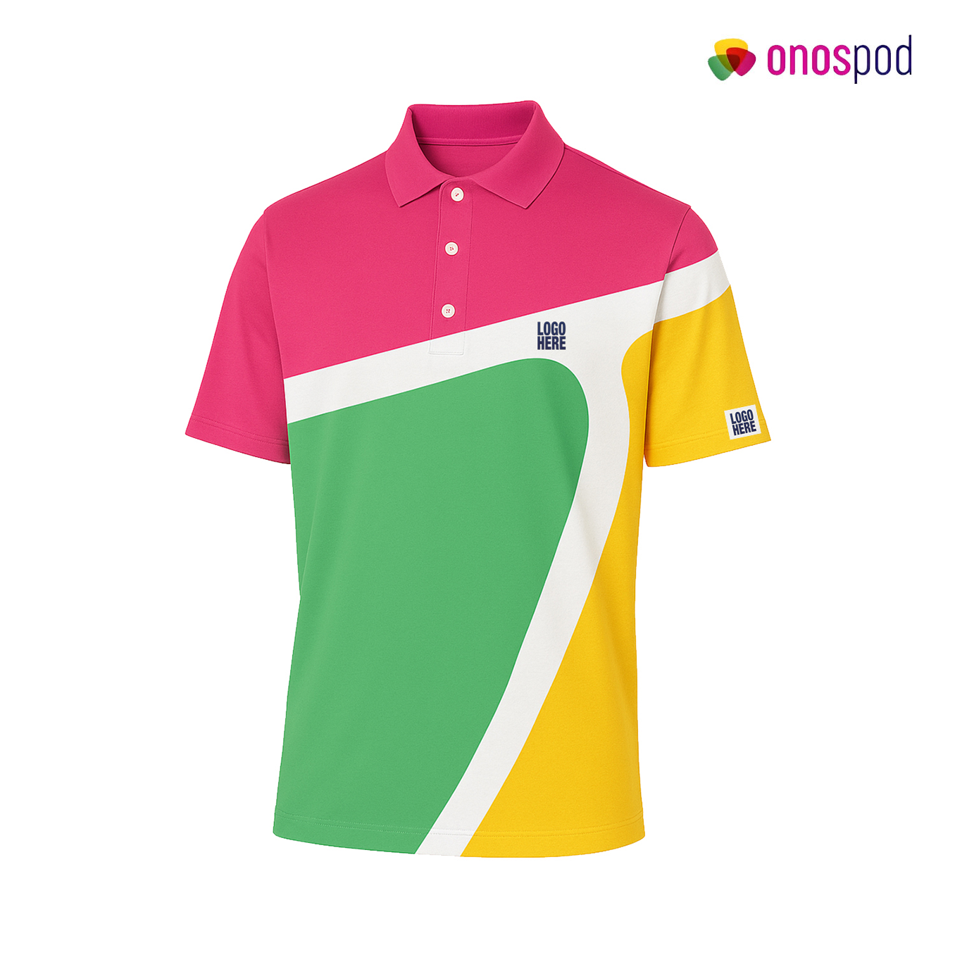 OnosPOD All-Over Print and Embroidered Men’s Polo Shirt
