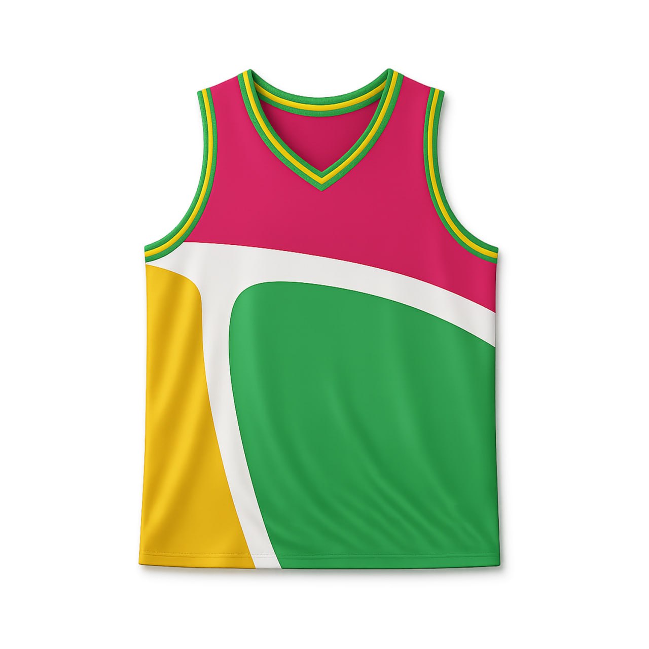 All-Over Print Basketball V-neck Mesh Shirt