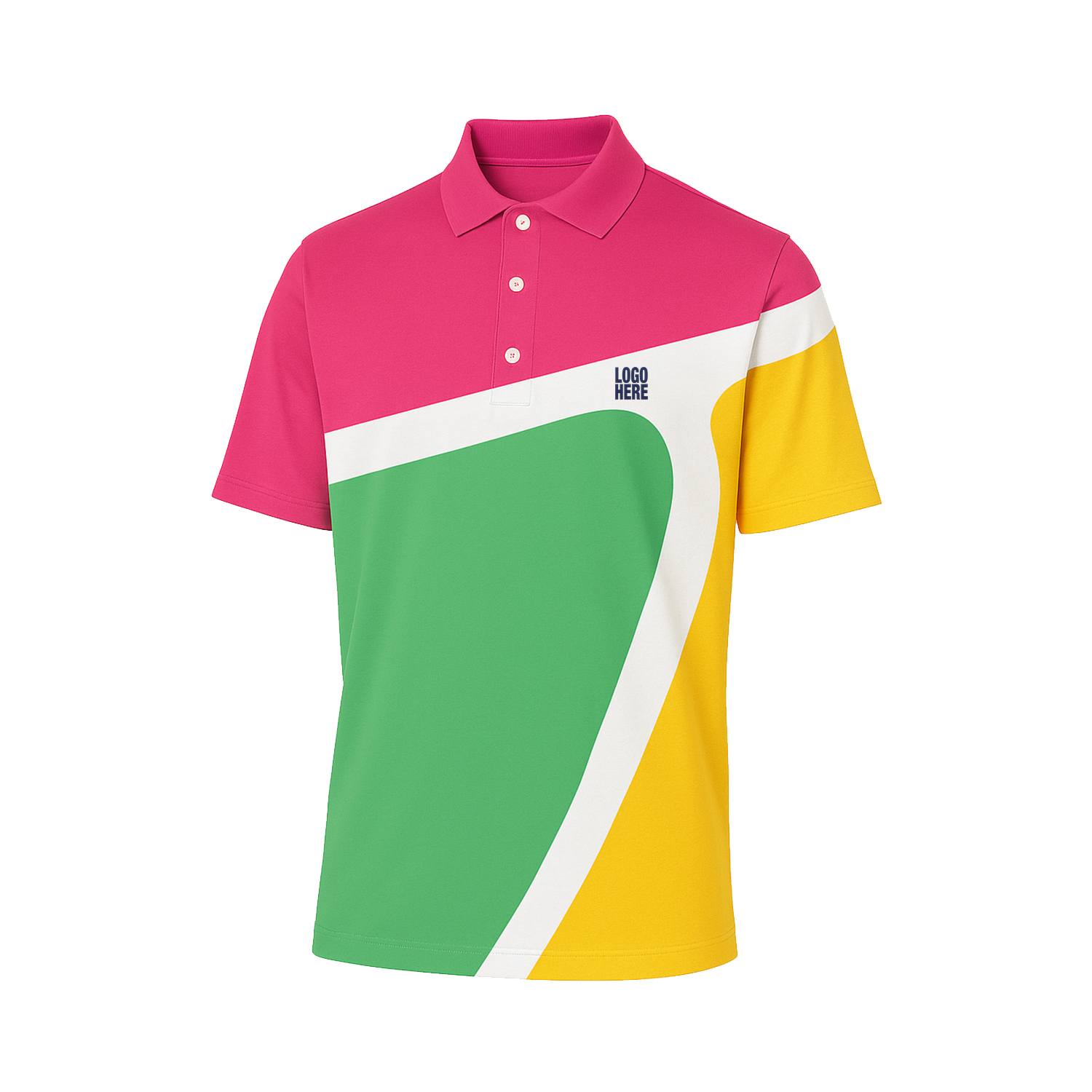All-Over Print Chest Embroidered Logo Men’s Polo Shirt