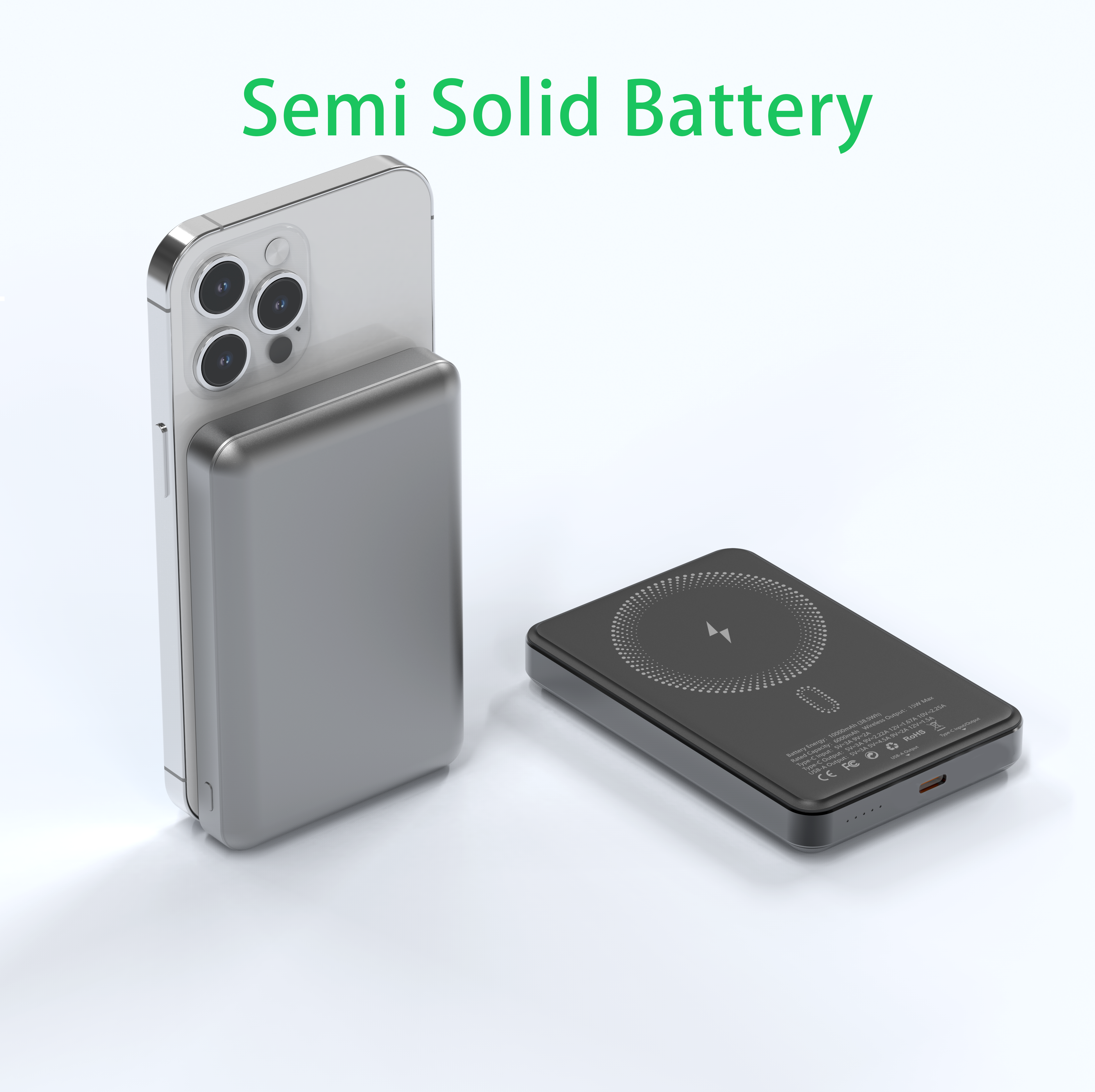 Reachinno YR04 10000mAh Semi-Solid Wireless Power Bank