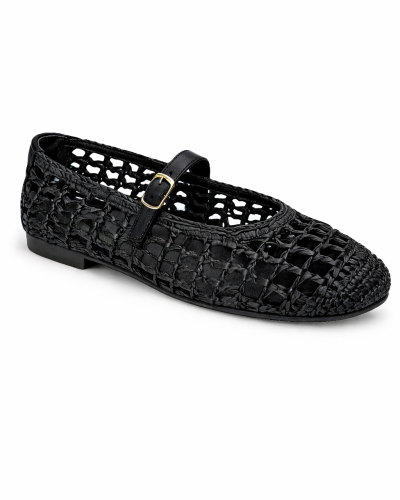 MARCO MASSETTI Ballerina Ischia Raffia Nero