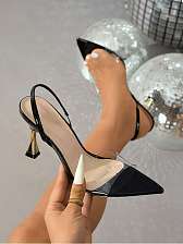 Wholesale7 Transparent Pointed Open Toe Heels