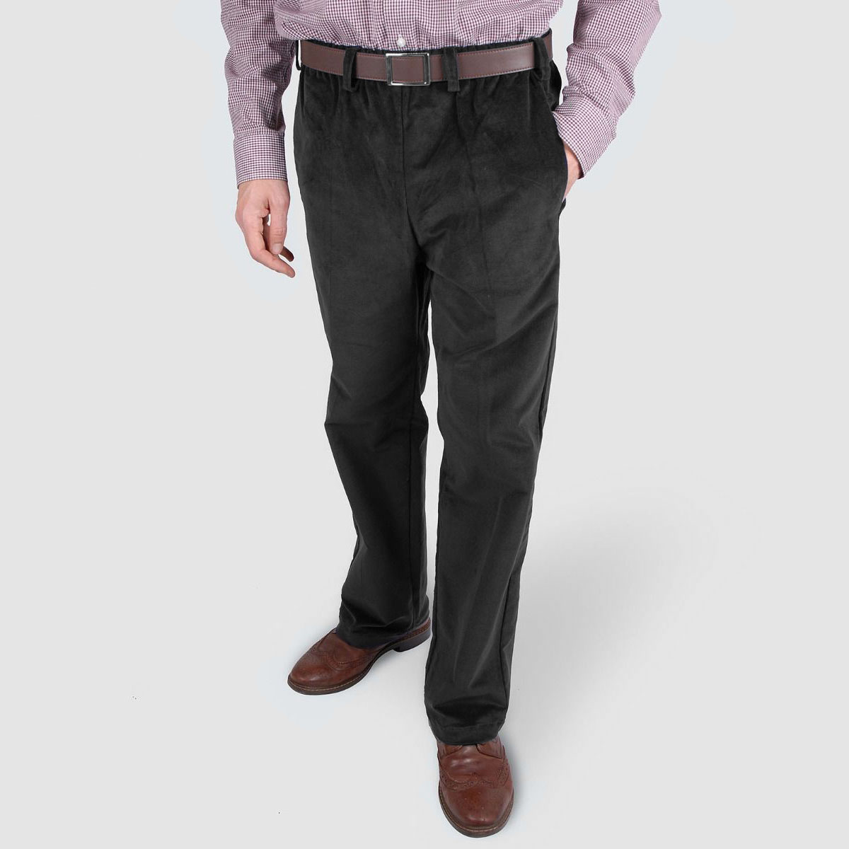 Men’s Elasticated Waist Cords - Black