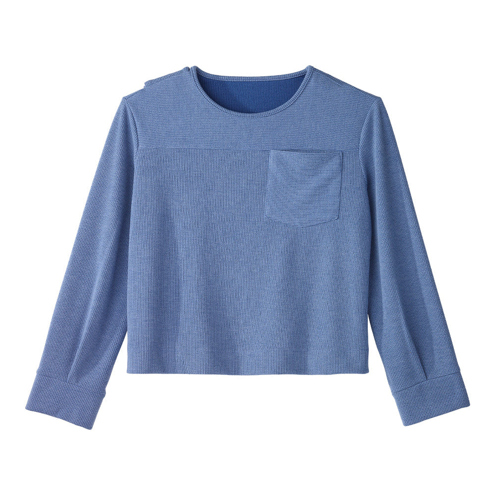 IZ Adaptive Women's Open Back Cozy Ribbed Top