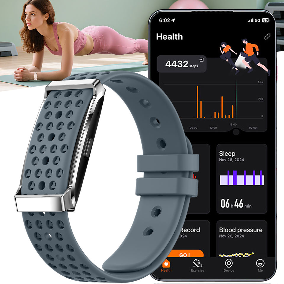 Guangdong Eternity Electronics Co., Ltd. Custom Fitness Tracker Screenless Smart Bracelet with 24H HR Monitor Sleep Tracking SpO2...