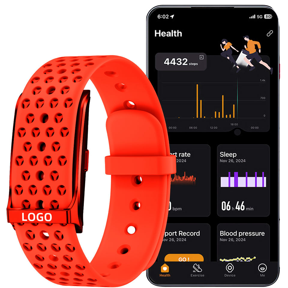 2025 Health Screenless Sport Activity Tracker Smart Bracelet Heart Rate Pedometer Alarm Clock Non-Screen Reminder Smart Band