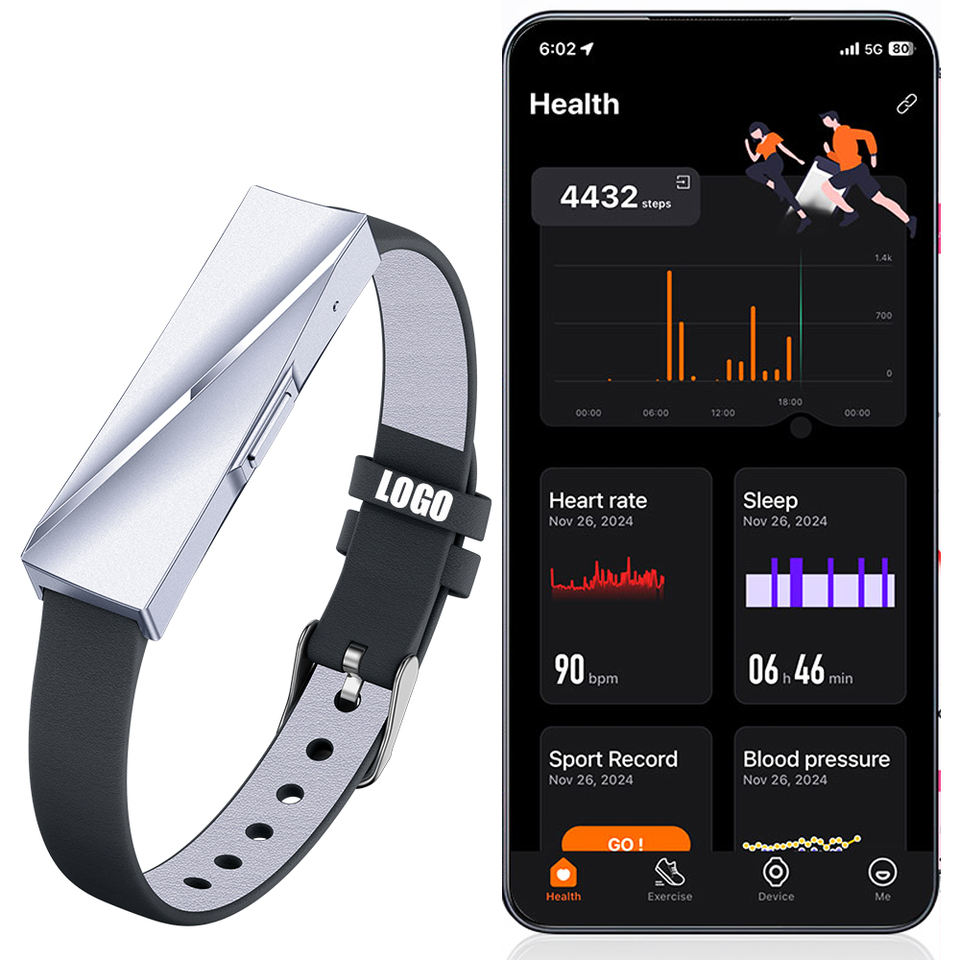 OEM ODM Custom Smart Bracelet Fashion Screenless Heart Rate Temperature No Screen Fitness Watch Wholesale Supplier