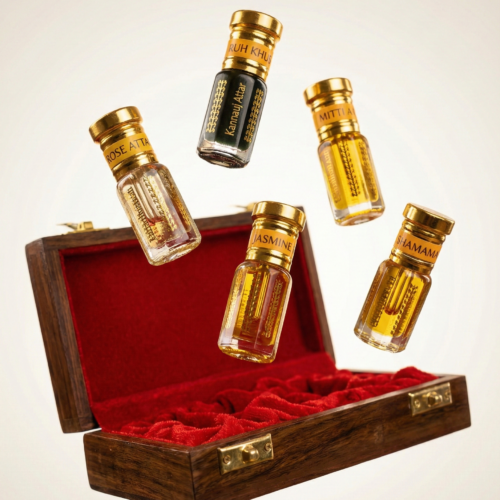 Kannauj Special Attar Perfume Gift Box (Set of 5)