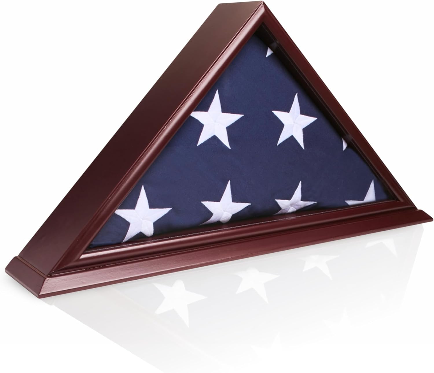 DECOMIL 5x9 Flag Display Case for American Veteran Burial Flag - Wall Mounted Folded Flag Shadow...