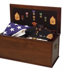 Capitol Flags & Cases Warrior’s Military Foot Locker Display Case Chest Trunk for Uniform, Memorabilia and...