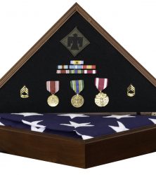 Capitol Flags & Cases Air Force Hero Memorial Flag Case Shadow Box with Official Air Force Logo Medallion USA...