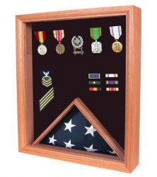 Spirit 3X5 Flag Case Shadow Box USA Made Oak