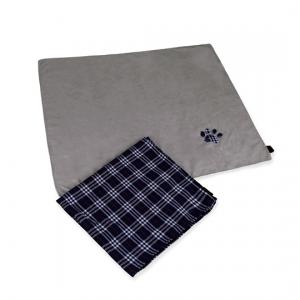 Bestjoy Pet Manufacturer Pet Bed Blanket in Grey Suede and Eng