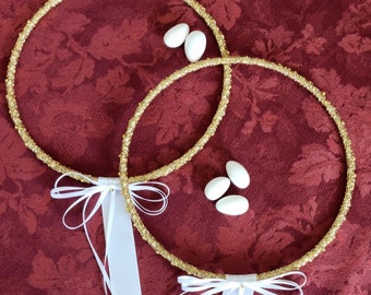 Greek Orthodox stefana, Greek Orthodox wedding crowns, stephana, wedding crowns, gold wedding crowns