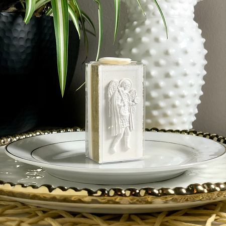 Bulk Party Favor ICON Archangels - Gold/Silver Leaf, Gift Box, Jordan Almonds