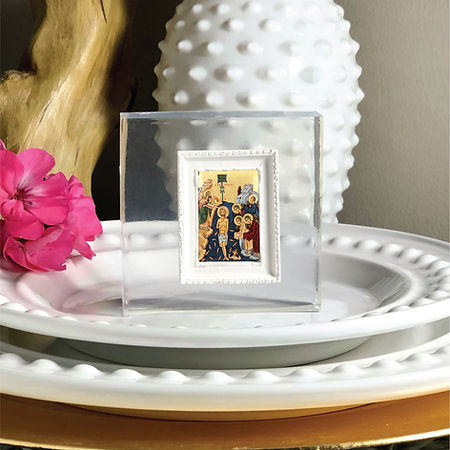 Party Favor ICON Byzantine- Clear Resin Christ Virgin Mary Saint Jordan Almonds