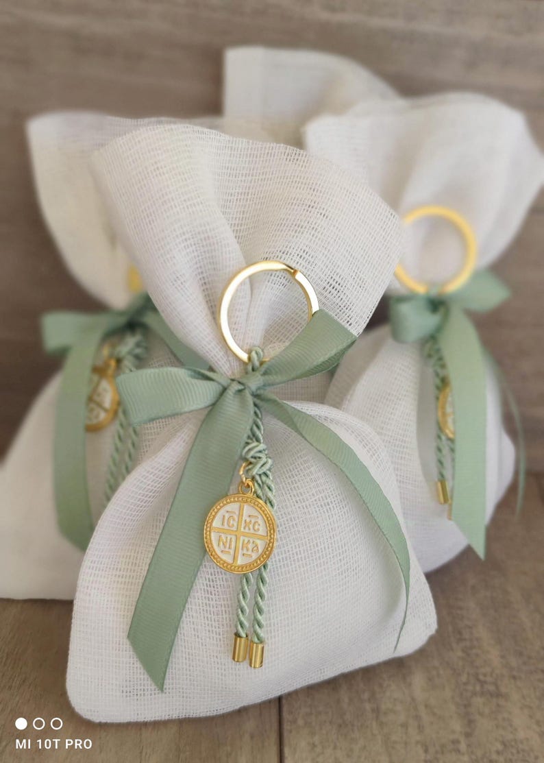 GIASEMAKI 10pcs Greek orthodox boubounieres, christening favor, boubounieres, baptism, charm...