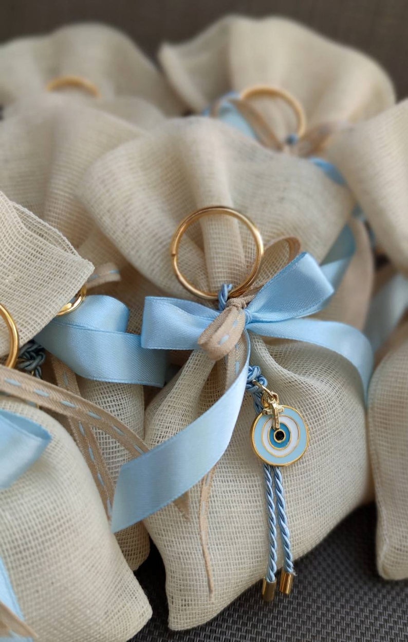 GIASEMAKI 10pcs Greek orthodox boubounieres, christening favor, boubounieres, baptism, evil eye...
