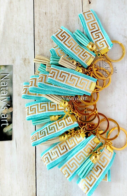 NatalysWeddingArt Key rings 30pcs BOY or GIRL Greek Baptism gifts for guests