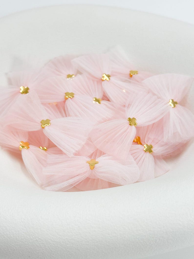 LuckyLuvEventsCo 10 Martyrika Witness Pins for Girls with Gold Plated Cross, Christening Keepsake for...