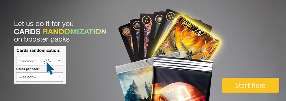 MakePlayingCards.com randomized cards booster packs