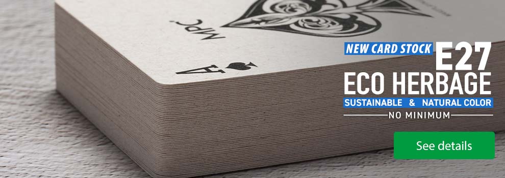 MakePlayingCards.com E27 Eco Herbage card stock