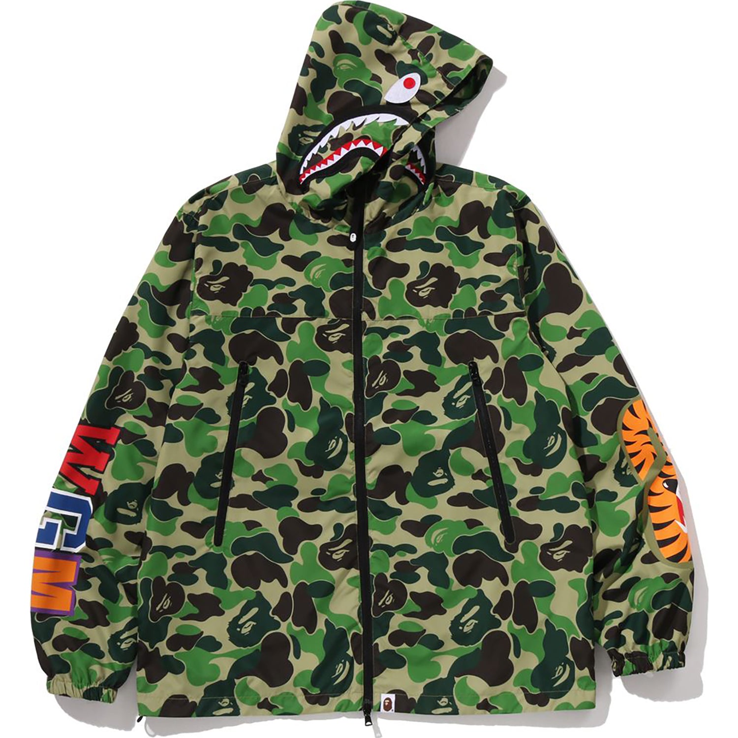 A Bathing Ape (BAPE) ABC CAMO SHARK HOODIE JACKET MENS