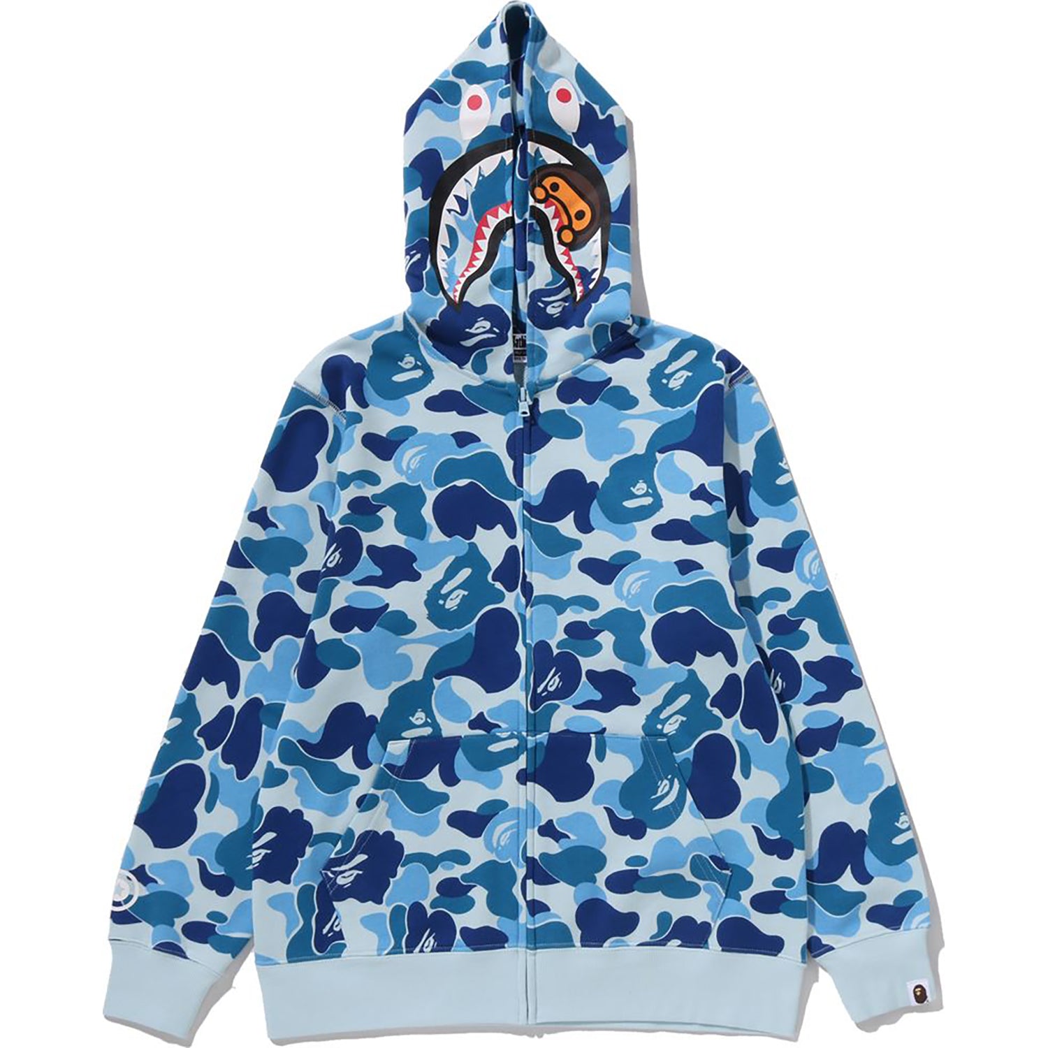 A Bathing Ape (BAPE) ABC CAMO MILO SHARK ZIP HOODIE JR KIDS