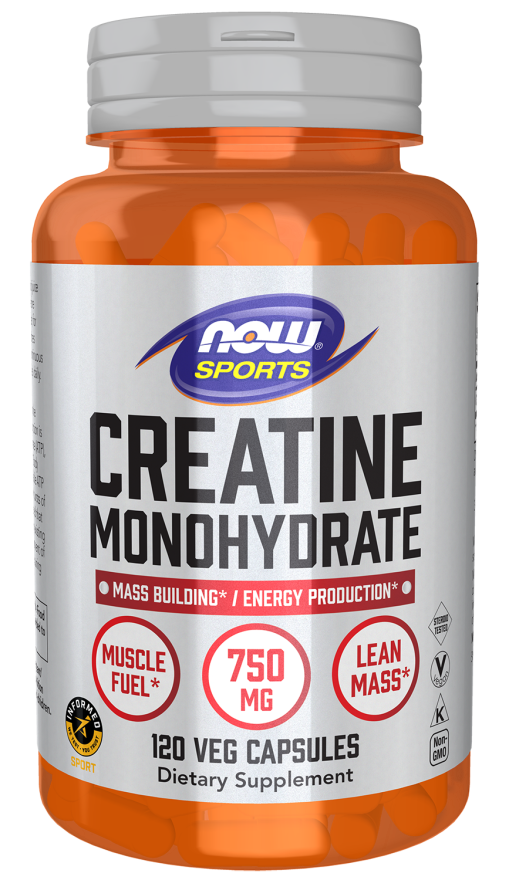 NOW Creatine Monohydrate 750 mg Veg Capsules