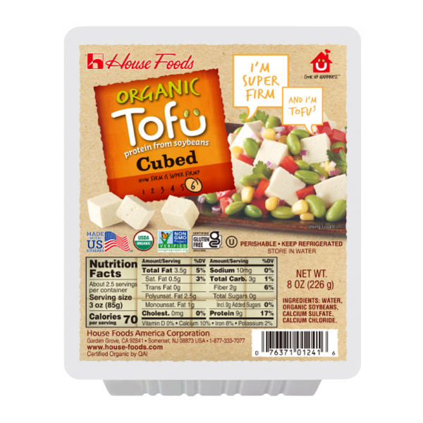 Organic Tofu Cubed Super Firm