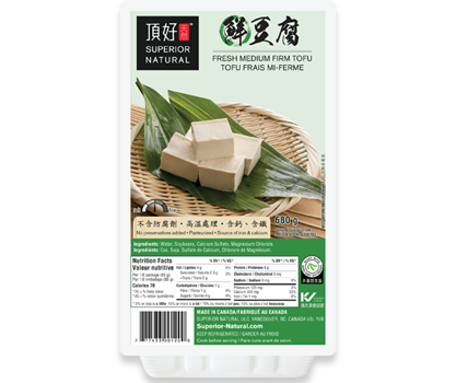 Superior Natural Fresh Medium Firm Tofu (680g)