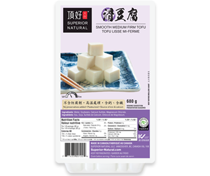 Superior Natural Smooth Medium Firm Tofu (680g)