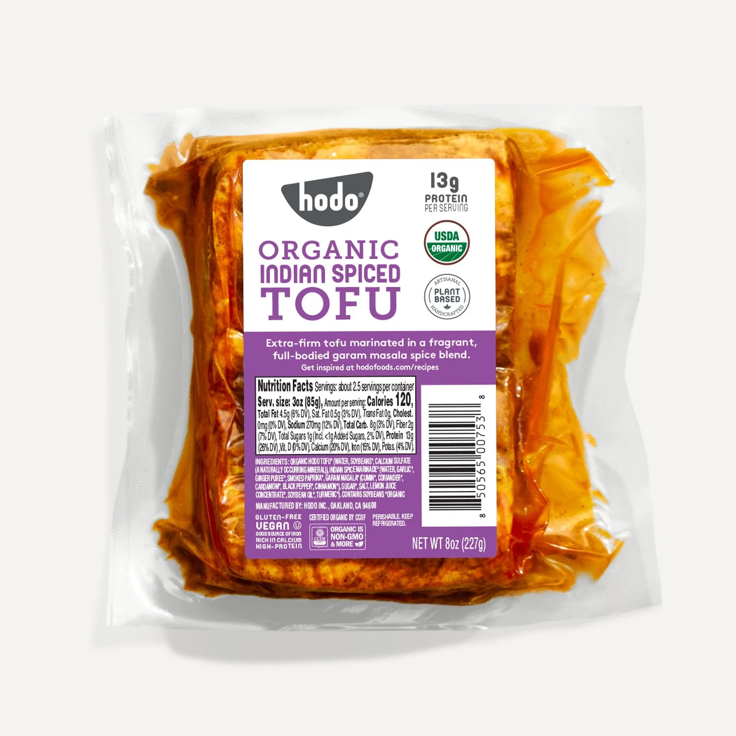 Hodo Foods Organic Indian Spiced Tofu