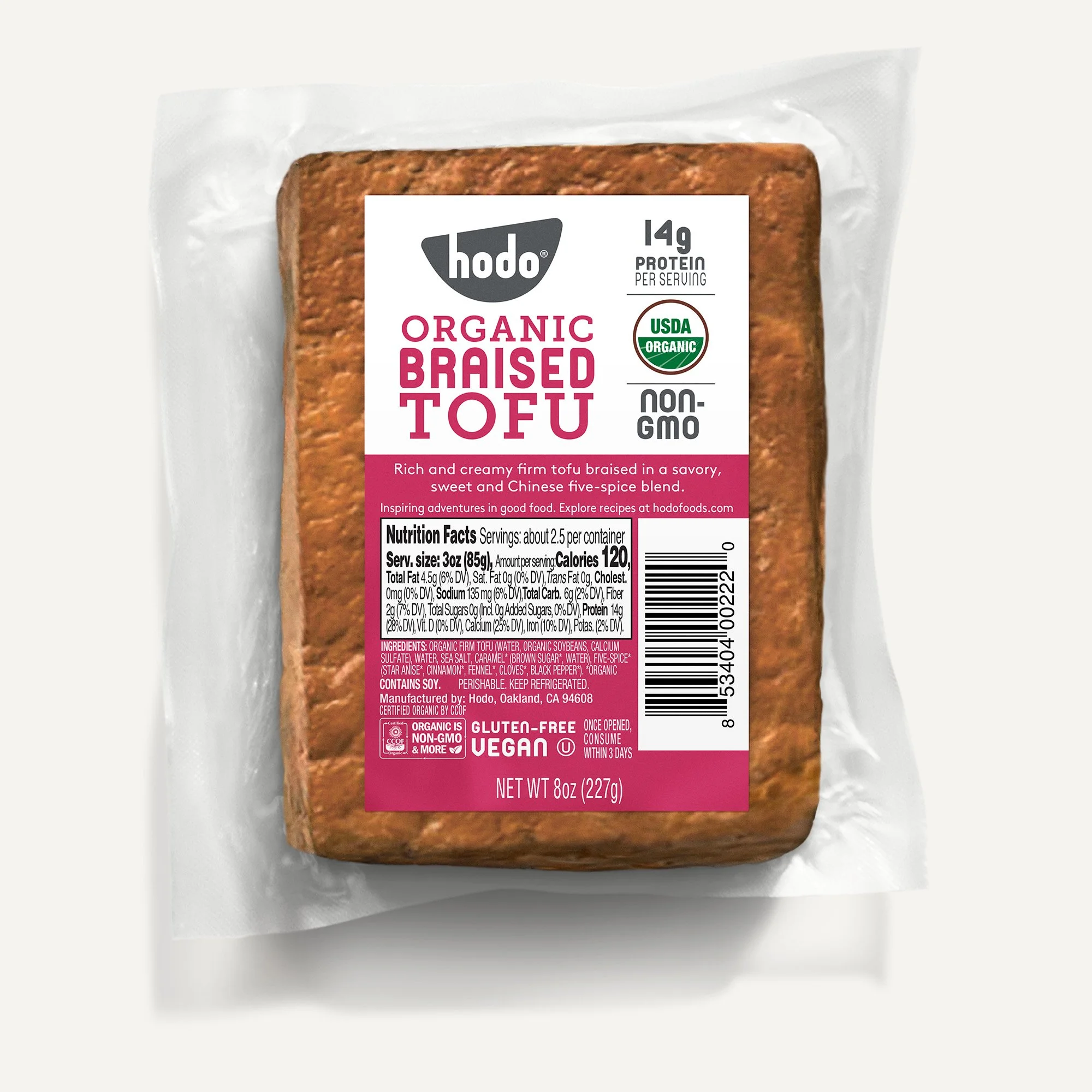 Hodo Foods Organic Braised Firm Tofu