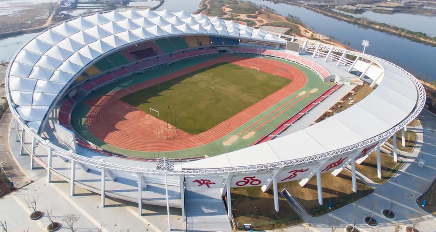 Relle Decoration Material Guangzhou Co.,Ltd. PTFE Tensile Roof for Commercial and Public Projects