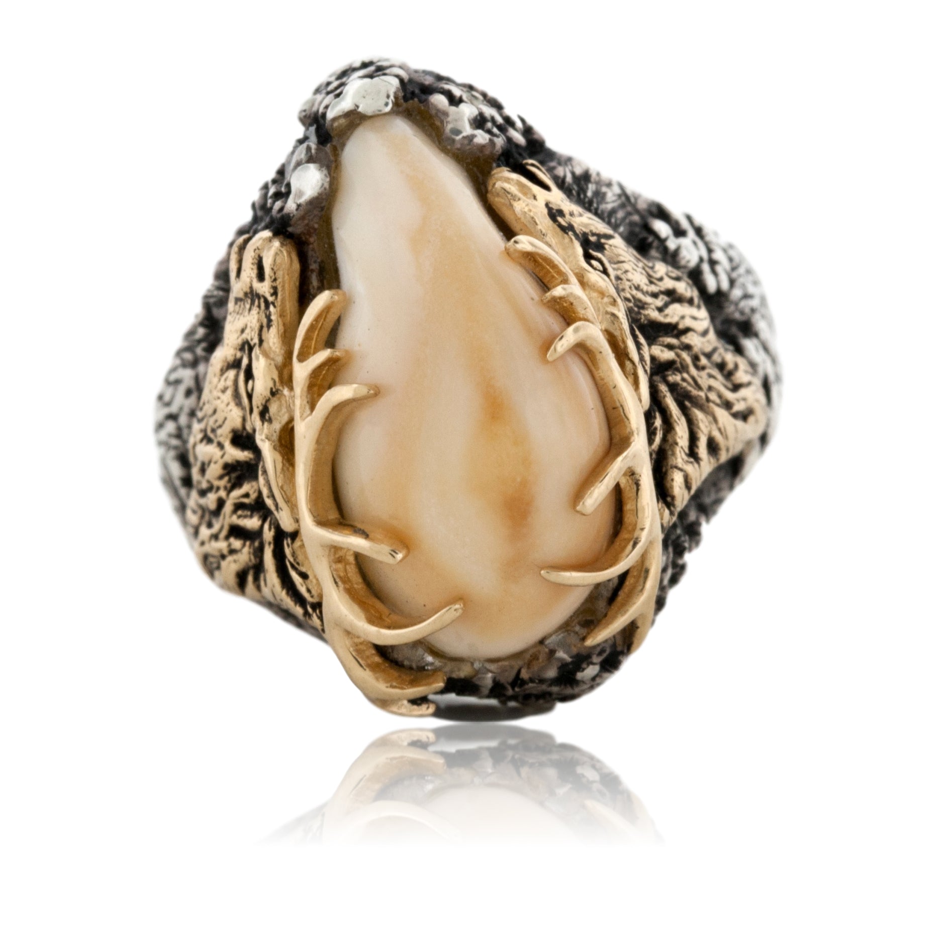 Park City Jewelers Elk Ivory Tooth Trophy Antler Ring