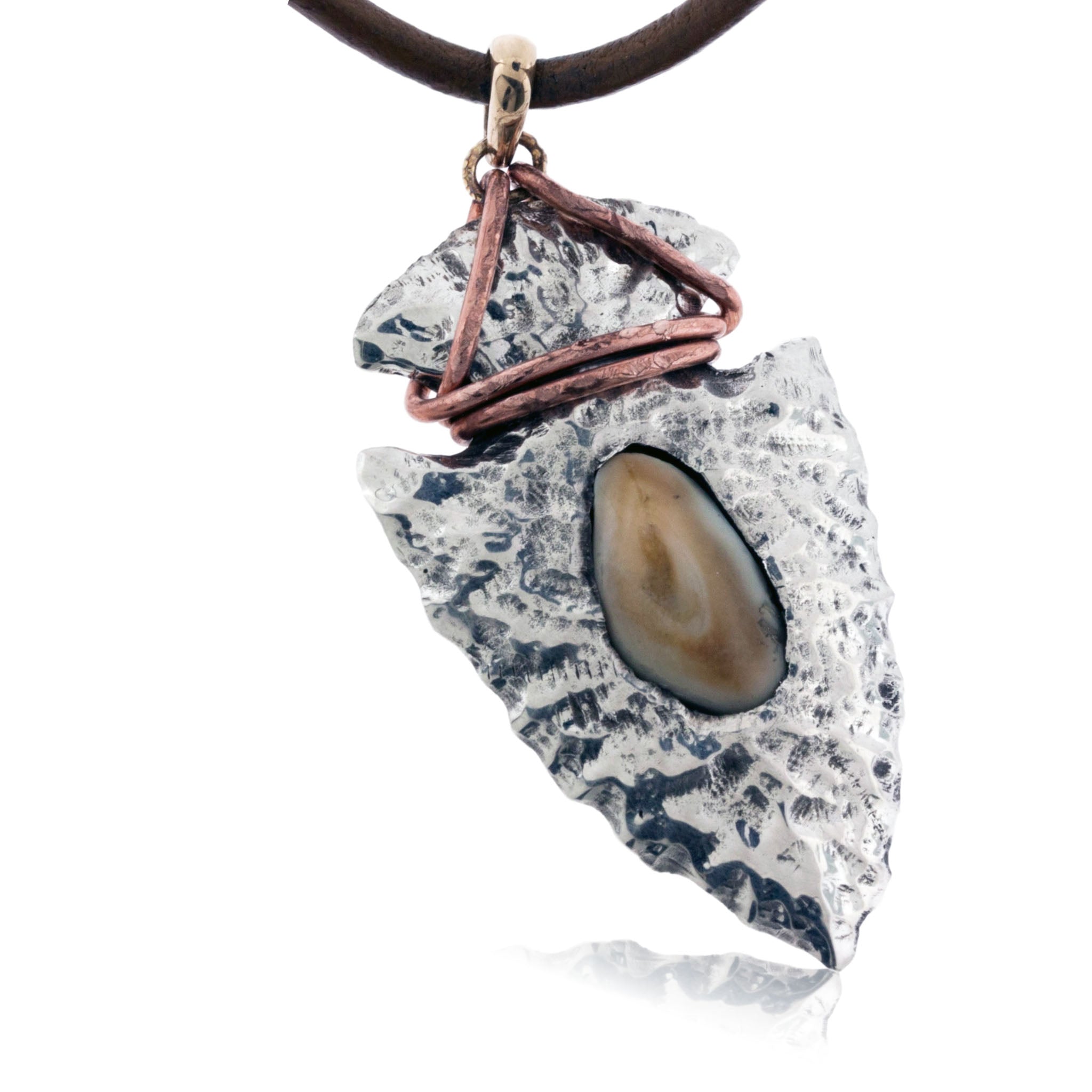 Park City Jewelers Elk Ivory Tooth Arrowhead Pendant / Necklace