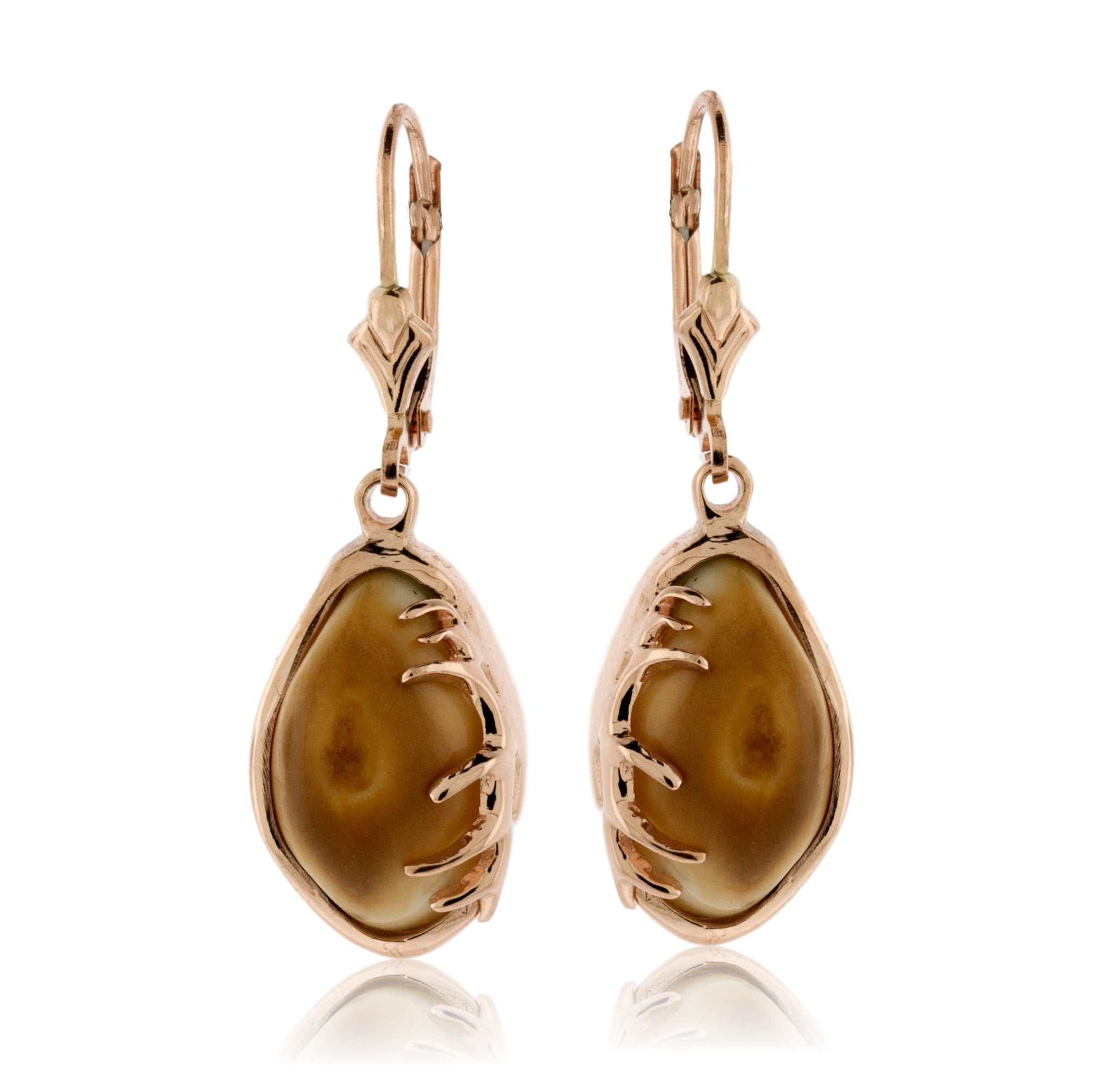 Park City Jewelers Elk Tooth Ivory Dangle Earrings with Antlers