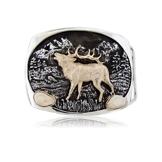 Elk Tooth Ivory Belt Buckle