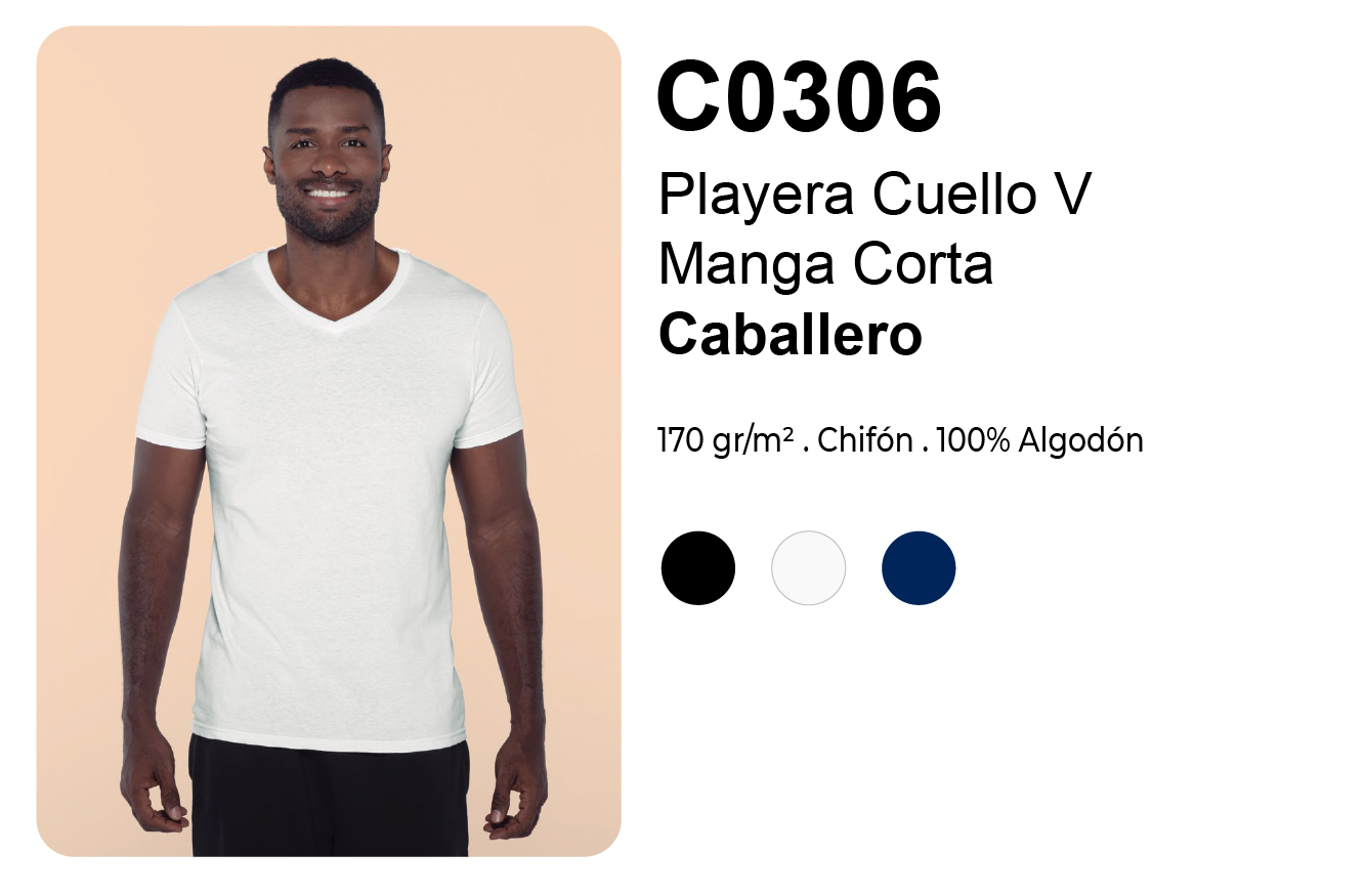 Creatuplayera Playera Cuello V para Hombre