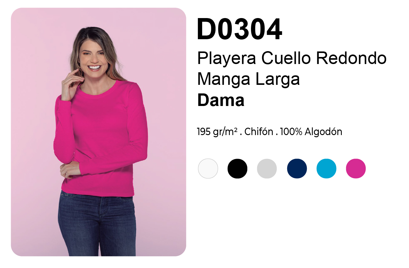 Playera Manga Larga para Mujer