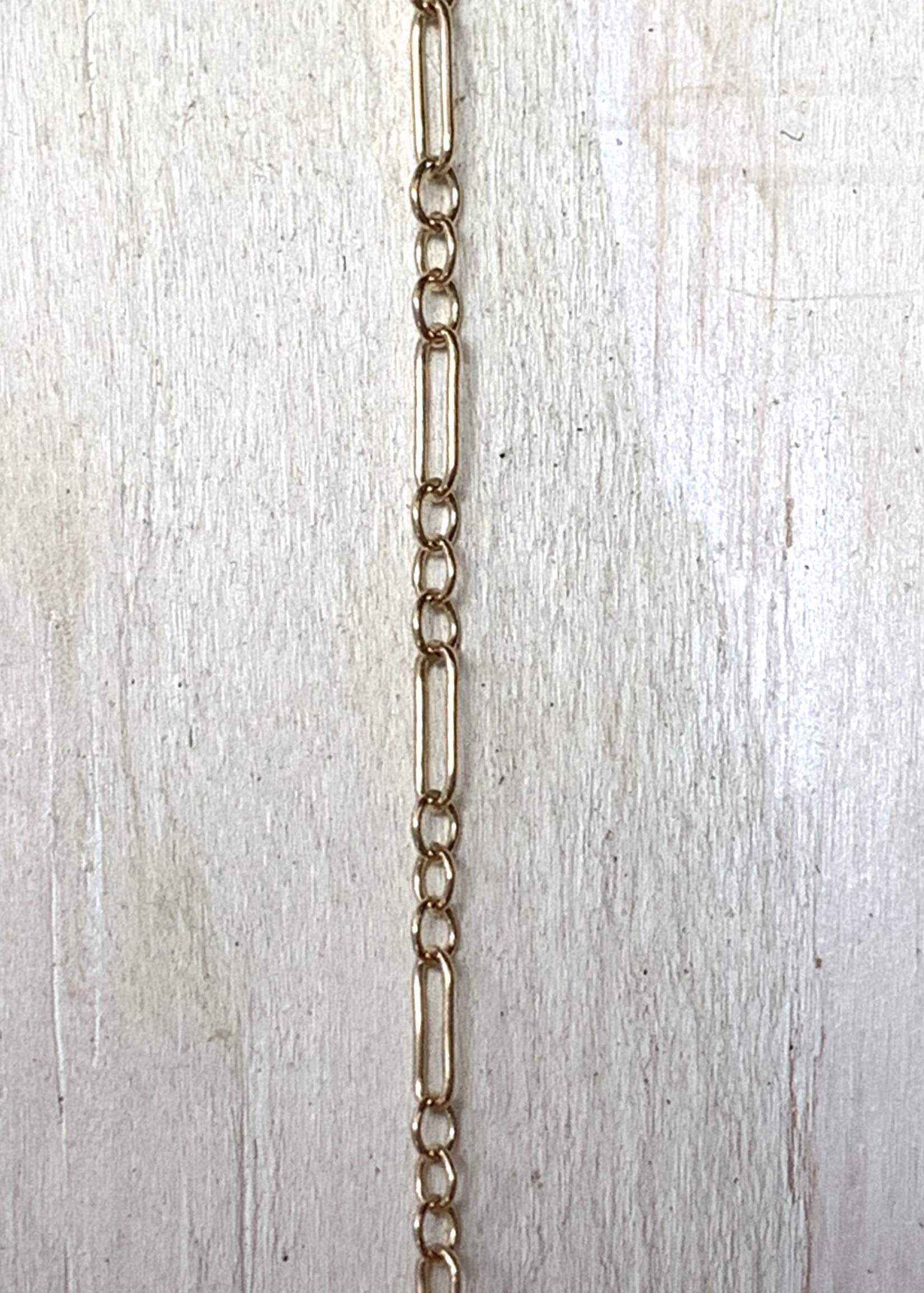 da Bead Shop 4.7 x 1.6mm Long Short Chain 14k Gold Filled Inch