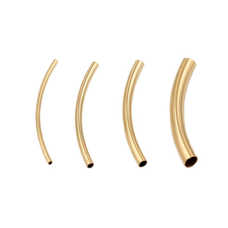 High Quality 14K Gold Filled Curved Brass Tube for Jewelry Making Supplies