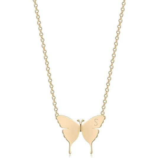 MEVECCO Mevecco Gold Dainty Initial Necklace