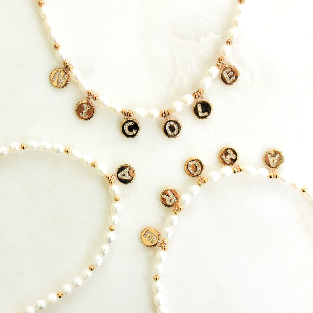 Cara O Sello Brand Build Your Own Sparkly Medallion Initial