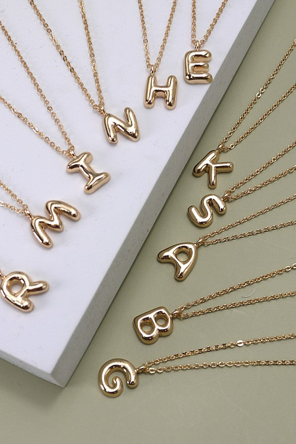 JOSSLYN by wall to wall PERSONALIZED BUBBLE BALLOON INITIAL NECKLACE